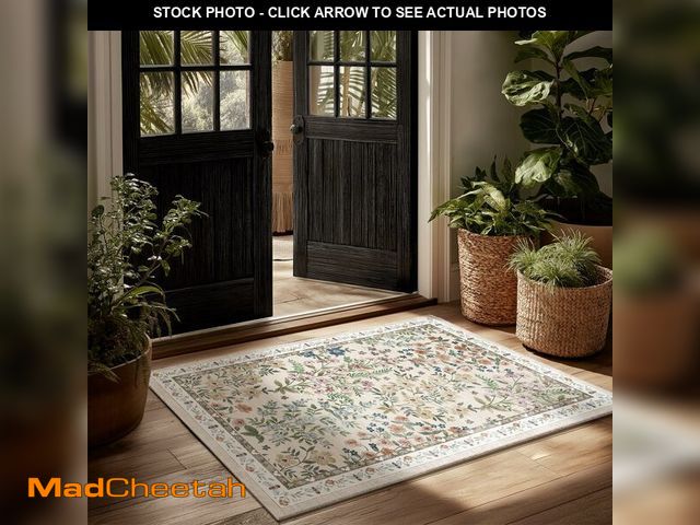 Lot 74-13717108 - Machine Washable Small Rugs for Entryway: Door Mat Indoor Entrance 2x3 Throw Rug Non-Slip Low Pile S...