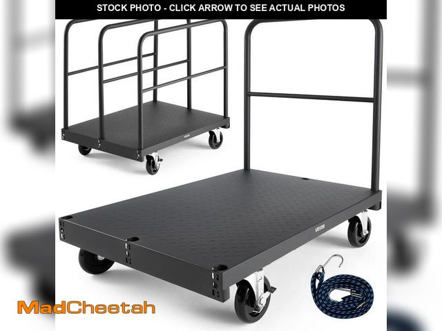 Lot 74-14345495 - VEVOR Drywall Cart Dolly, 1800 lbs. Load Capacity, 2-in-1 Steel Panel Truck Cart, 36 x 24 in. Platfo...