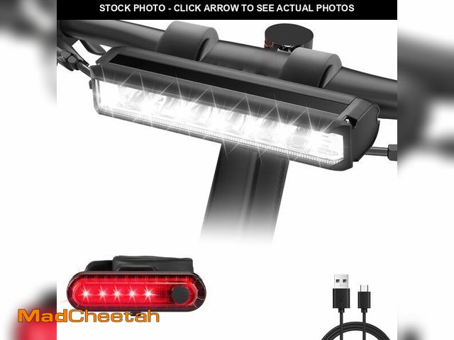 Lot 74-14270245 - Mooyude High-Lumen Ultra-Bright Bike Light, Designed for Night Rides, USB-Rechargeable Front Bike Li...