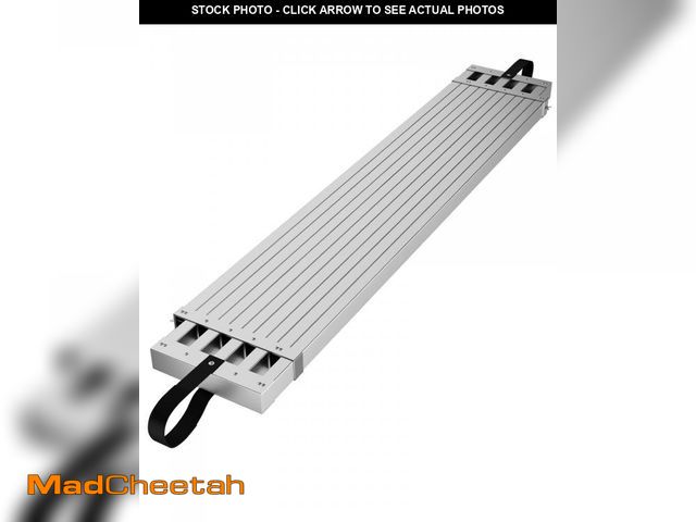 Lot 74-12494184 - 9-15FT Adjustable Aluminum Scaffold Plank, 440Lbs Capacity Telescoping Work Platform with Anti-Slip ...