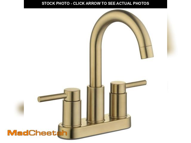 Lot 74-12663395 - Glacier Bay Dorind 4 in. Centerset 2-Handle High-Arc Bathroom Faucet in Brushed Gold - UNUSED
