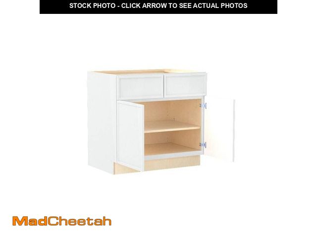 Lot 74-12771254 - Home Decorators Collection Franklin 36 in. W x 24 in. D x 34.5 in. H Assembled Plywood Base Kitchen ...