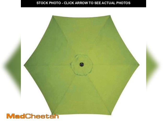 Lot 74-14306323 - Living Accents 9 ft. Tiltable Green Market Umbrella - UNUSED