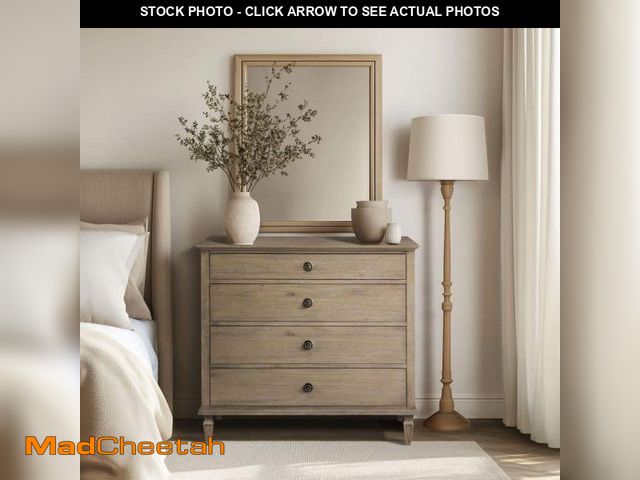 Lot 74-12528834 - MADISON PARK Signature Victoria Light Natural 4 drawer 40 in. wide Chest of Drawers - USED