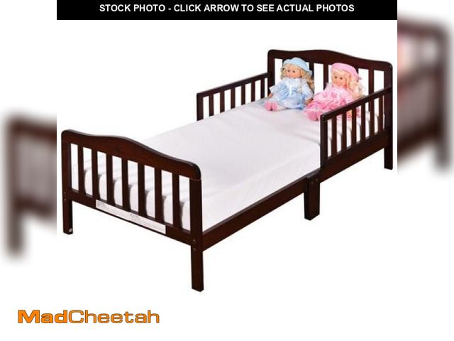 Lot 74-12402024 - Zimtown Toddler &amp; Kids Bed Bedroom Wood Furniture with Rails Multi-Color - UNUSED