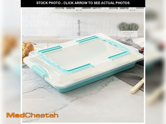 Lot 74-13719963 - Spmarkt Sheet Cake Pan with Lid, 15"Ãâ10"Ãâ2" Deep Jelly Roll Pan, Non-Stick Ceramic Coating B...