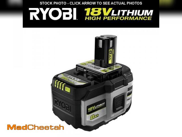 Lot 74-12168628 - RYOBI ONE+ 18V 8.0 Ah Lithium-Ion HIGH PERFORMANCE Battery - USED