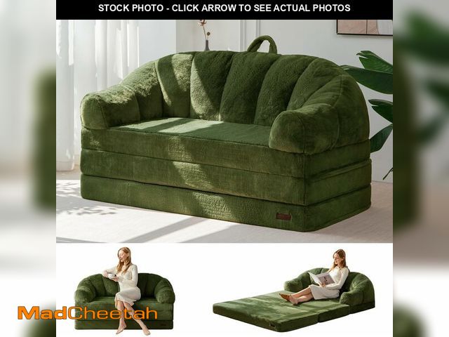 Lot 74-14284634 - MAXYOYO Folding Sofa Bed, 2 in 1 Convertible Sofa to Lounger Comfy Loveseat Bean Bag Chair for Adult...