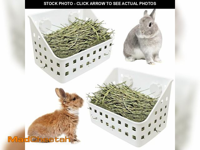 Lot 74-14268955 - kathson 2PCS Rabbit Hay Feeder for Cages Bunny Hay Manger Holder Guinea Pig Hay Container for Small ...