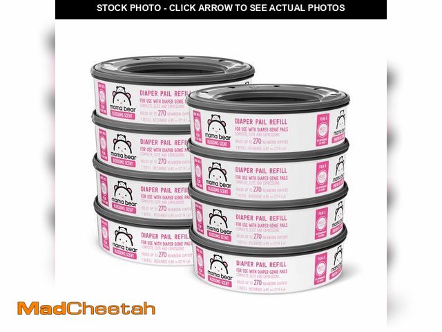 Lot 74-12710146 - Brand - Mama Bear Blossoms Scented Diaper Pail Refills for Diaper Genie Pails, 2160 Count (8 Packs o...