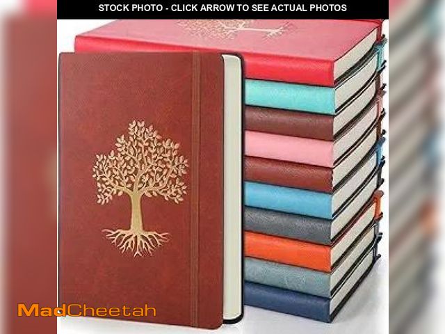 Lot 74-12127563 - Dispowreath 10 Pack Lined Journal Notebook A5 Leather Hardcover Journals for Writing 200 Pages 10 Co...