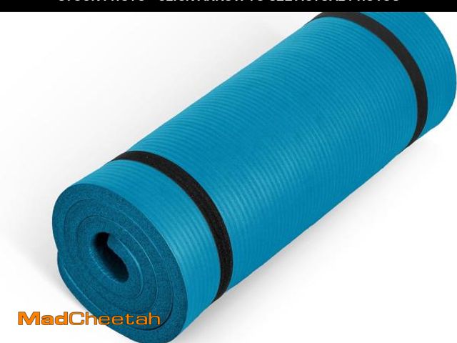 Lot 74-12210560 - CAP Barbell High Density Exercise Mat with strap, 74''x24''x1'' - Teal - UNUSED
