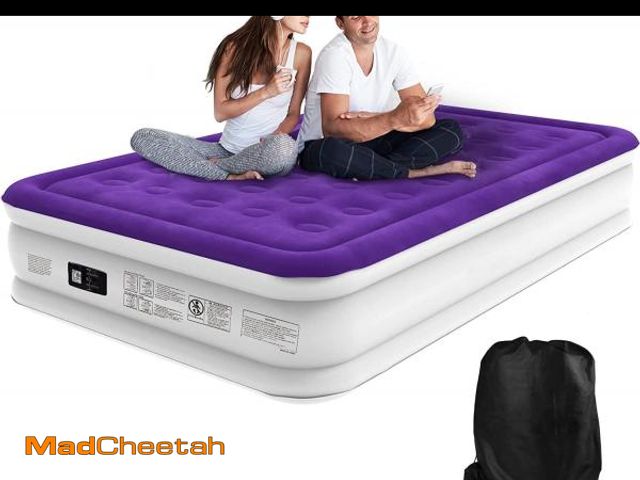 Lot 74-12493214 - CHILLSUN Air Mattress Queen Size Inflatable Airbed with Built-in Pump for Guest Home Camping Travel ...