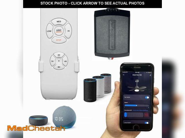 Lot 74-12882847 - Universal Smart WiFi Ceiling Fan Remote Control Kit, Compatible with Alexa, Google Assistant and Sma...