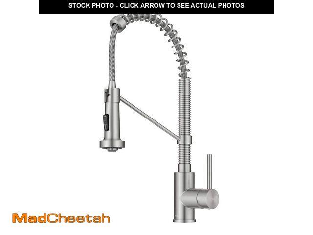 Lot 74-12642942 - KRAUS Bolden Single Handle 18-Inch Commercial Kitchen Faucet with Dual Function Pull Down Sprayhead ...