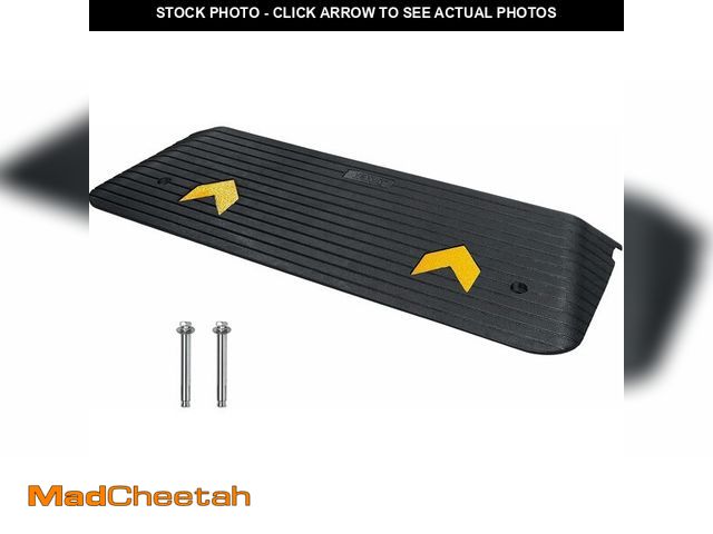 Lot 74-12664763 - VEVOR 2" Rise Rubber Threshold Ramp for Doorway,Door Ramp with Non-Slip Textured Surface,33069lbs Lo...