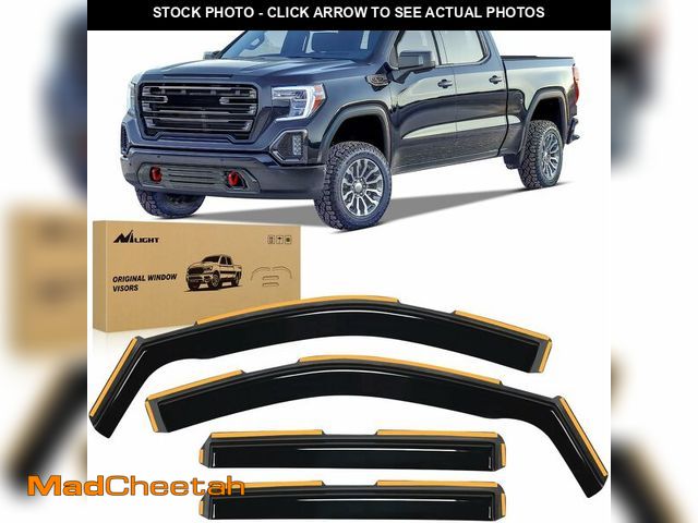 Lot 74-12760375 - Nilight in Channel Rain Guards for Chevrolet (Chevy) Silverado 1500 Crew Cab/GMC Sierra 1500 Crew Ca...