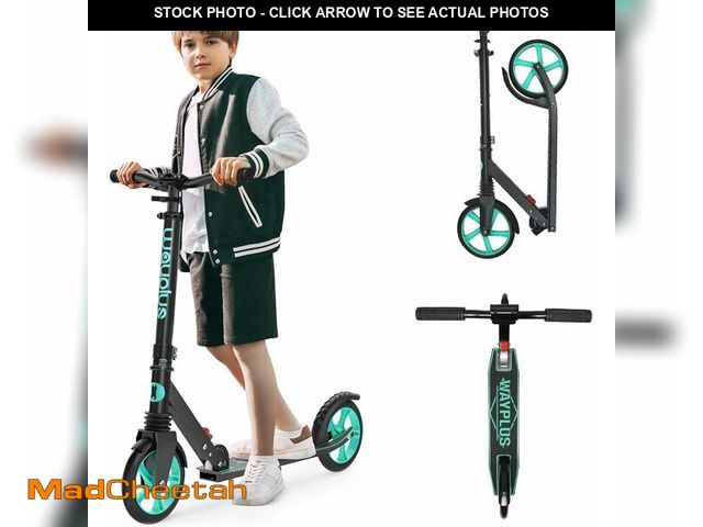 Lot 74-13710813 - WAYPLUS Aquas Kick Scooter for Kids, Teens &amp; Adults - Foldable, Lightweight, 8-Inch Non-Slip Dec...