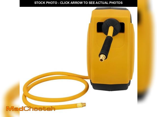 Lot 74-14322762 - DEWALT Enclosed Hybrid Polymer 3/8 in. x 50 in. Hose Reel with 1/4 in. NPT Fitting - UNUSED