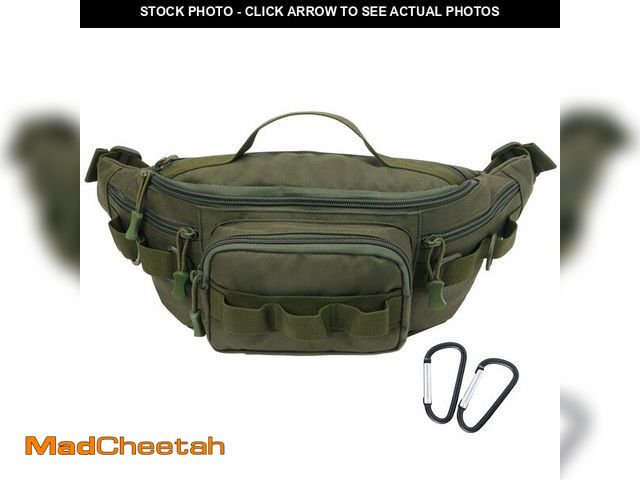 Lot 74-14153521 - Tactical Fanny Pack,Small Fishing Tackle Bag Water-Resistant Military Waist Bags Portable Fishing St...