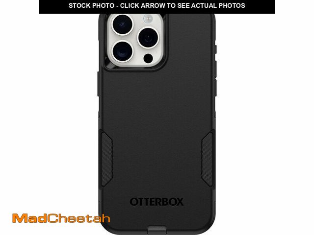 Lot 74-12715682 - OtterBox iPhone 15 Pro MAX (Only) Commuter Series Case - Black, Slim &amp; Tough, Pocket-Friendly, w...