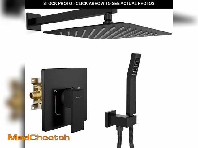 Lot 74-13548657 - SR SUN RISE Shower Faucet Set &amp; System - 12 Inch Rainfall Shower Head &amp; Handle Set Wall Moun...