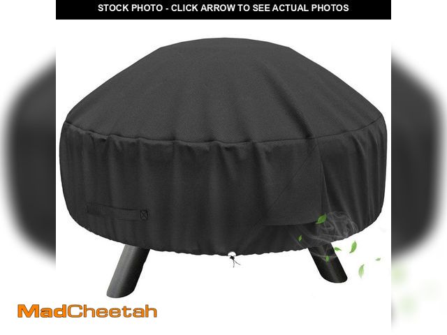 Lot 74-12517526 - SHINESTAR Waterproof and Windproof Round Fire Pit Cover Fits 22-32 in. Fire Pits with Straps and Ven...