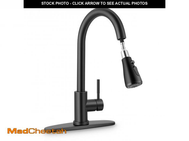 Lot 74-12216565 - Herogo Kitchen Faucets with Pull Down Sprayer Matte Black, Stainless Steel High Arc Single Handle Mo...