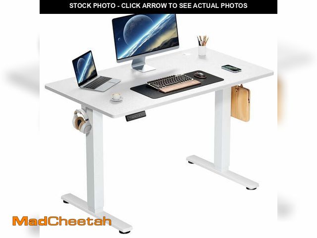 Lot 74-13779944 - edx Electric Standing Desk, Height Adjustable Desk, 40 x 24 Inches Ergonomic Stand up Desk with Memo...