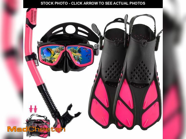 Lot 74-14379713 - DiVLMT Snorkeling Gear for Adults with Fins Scuba Diving Gear Adult Professional Travel Snorkel Sets...