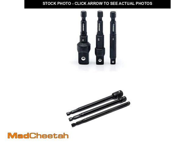 Lot 74-12552125 - 2.5 in. Impact Socket Adapter Set (3-Piece) and 6 in. Impact Socket Adapter Set (3-Piece) Combo - UN...
