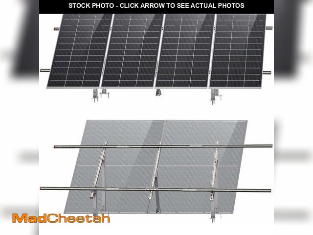 Lot 74-14581795 - ECO-WORTHY Upgraded Solar Ground Mount Adjustable Multi-Pieces Solar Panel Mounting Brackets Kit Sys...