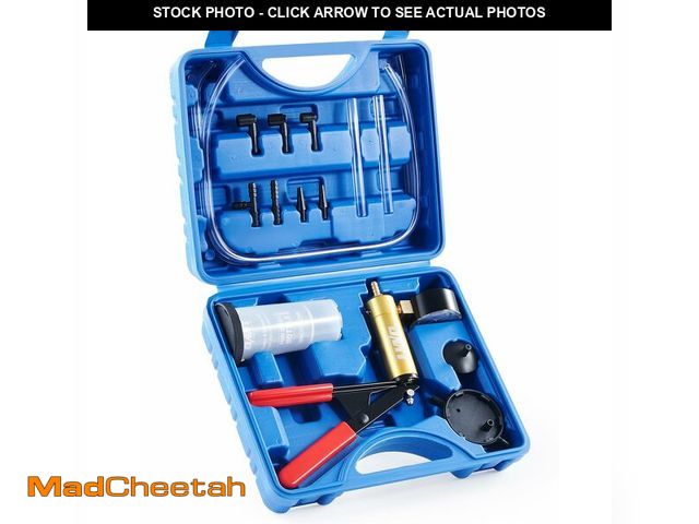 Lot 74-12704417 - Orion Motor Tech Brake Bleeder Kit with Hand Vacuum Pump and Adapters, Brake Bleeding Kit for Brake ...