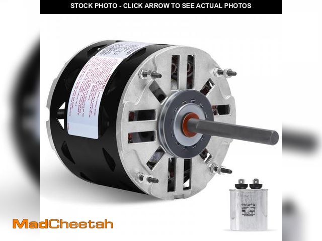 Lot 74-12113622 - DL1036 Direct Drive Blower Motor - 1/3 HP, 1075 RPM, 3 Speed, 115 Volt, 4.9 Amp, 48 Frame Sleeve Bea...