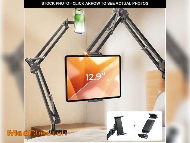 Lot 74-12702995 - LISEN Tablet Stand Phone Holder iPad Holder for Desk Mount[Ultra Sturdy] 2 Clamps Kindle Holder for ...