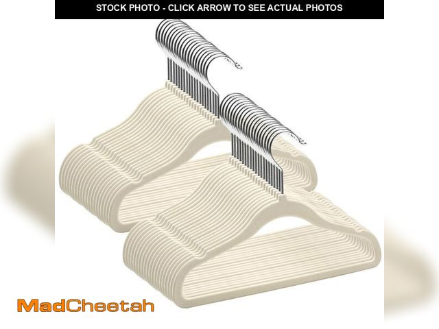 Lot 74-12712417 - GoodtoU Kids Hangers Velvet 50 Pack - Baby Felt Hangers Non Slip Toddler Hanger Childrens Hanger for...