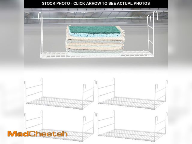 Lot 74-12969234 - Amylove 4 Pieces 14.7 Inch Hanging Wire Shelf Organizer Closet Storage Shelves Hanging Wire Shelving...