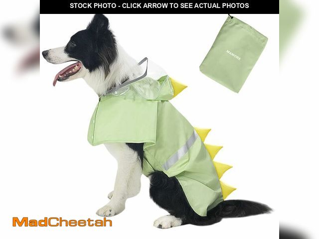 Lot 74-13949131 - Dog Raincoat, Waterproof Reflective Adjustable Hooded Dog Rain Coat with Leash Hole, Lightweight Bre...