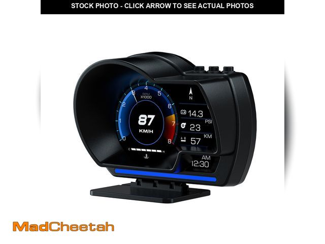 Lot 74-12707379 - wiiyii Car HUD Head Up Display P6, OBD+GPS Smart Gauge, Works Great for Most Cars - UNUSED