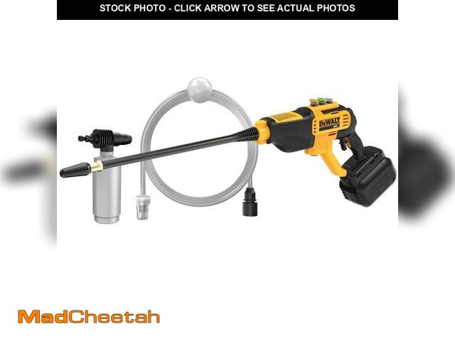 Lot 74-12795292 - DEWALT 20V MAX 550 PSI 1.0 GPM Cold Water Cordless Battery Power Cleaner with 4 Nozzles (Tool Only) ...
