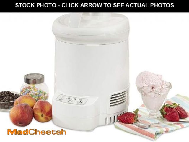 Lot 74-12449150 - Total Chef Ice Cream Maker Factory Automatic &amp; Electric 1.3 Quart (1.2L) White Make Easy Homemad...