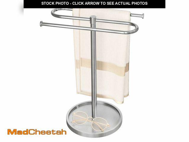 Lot 74-13991514 - Hand Towel Holder, Stainless Steel Countertop Towel Stand for Bathroom, S-Shape Free Standing Towel ...