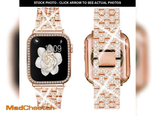 Lot 74-11557228 - SUPOIX Compatible with Apple Watch Band 40mm + Case, Women Jewelry Bling Diamond Rhinestone Replacem...