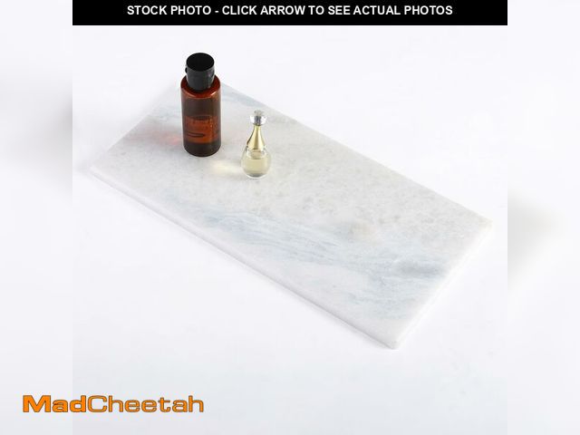 Lot 74-14269208 - Koville African Natural Marble Board for Kitchen Pastry Bread, 12" x 6" Genuine Stone Slab, Marble T...