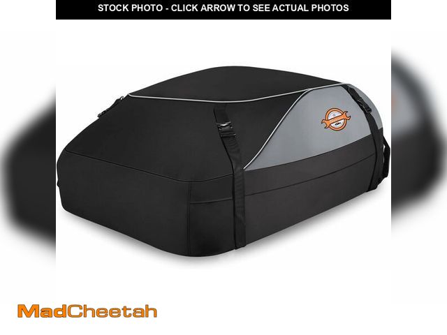 Lot 74-14599616 - Sailnovo Rooftop Cargo Carrier roof Bag, 15 Cuft fit Cars with/Without Rack - USED