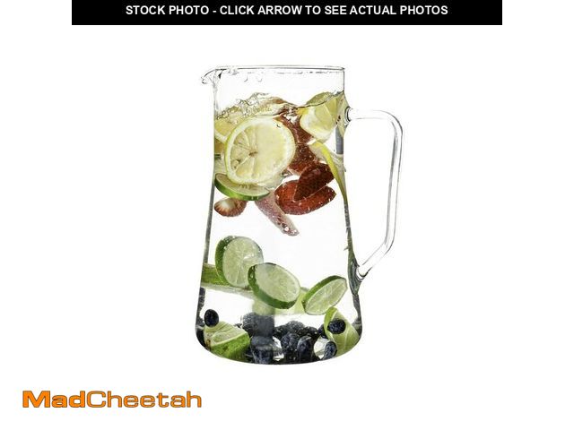 Lot 74-14213484 - Simax Large Glass Pitcher With Spout, 2.5 Quart (80 Ounce) Borosilicate Glass Iced Tea Pitchers with...