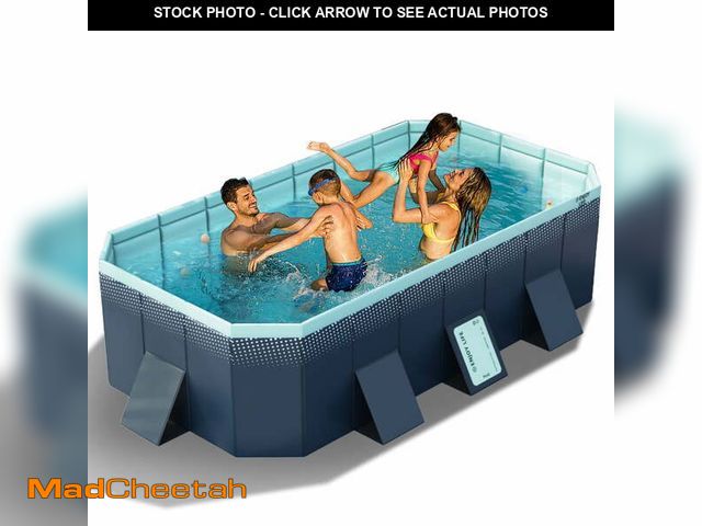 Lot 74-14370042 - SLLINGLUO Outdoor Foldable Swimming Pools, Non-Inflatable Hard Plastic Pool for Kids, Lawn Garden Ba...