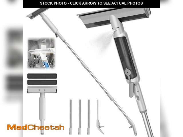 Lot 74-14143763 - 4 in 1 Window Squeegee with Water Tank,Window Cleaner Tool with Remote Control Water Spray,16'' to 7...