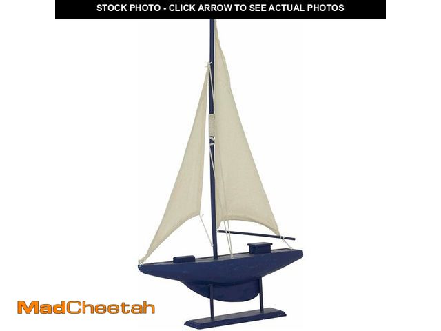 Lot 74-14067180 - Deco 79 Wood Sail Boat Decorative Sculpture Home Decor Statue with Lifelike Rigging, Accent Figurine...