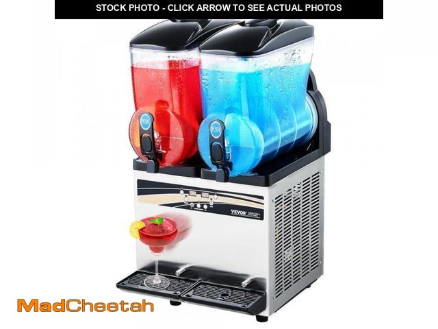 Lot 74-12055269 - VEVOR 1014 oz. Commercial Slushy Machine 15L x 2 Tanks Frozen Drink Machine Snow Cone Machine 120 Cu...